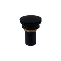 Válvula Ralo Click Preto Fosco Para Pia Lavatório Cuba 7/8 Válvula Ralo Click Preto Fosco Para Pia Lavatório Cuba 7/8