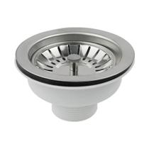 Valvula Ralo De Pia Americana Cuba Com Cesto Aço Inox 9 cm - Pen Tech