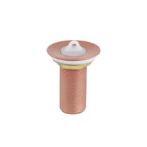 Válvula Ralo De Pia Lavatório 7/8 Rosê Metal Para Banheiro