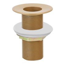 Válvula Ralo Lavatório Cuba 7/8 Metal Gold/Dourado Inox