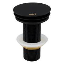 Válvula Redonda Para Lavatório Com Click 1608 Preto Fosco Fa