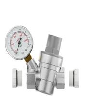 Válvula Redutora Reguladora De Pressão Manômetro 3/4 x 1/2