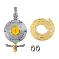 Válvula Reg. Gás Aliança 506 2kg/h + Mang. 1,20m + Abraçad.