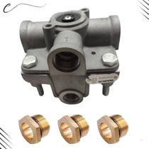 Válvula Rele Freio Mercedes Scania Volvo Wabco Rosca M16 Adp