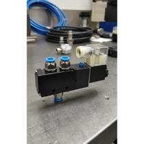 Válvula Solenoide 220V 5/2 Vias 1/4 Pneumática