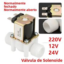 Válvula Solenoide De Rosca Masculina 1/2 3/4 AC 220V DC 12V 24V Interruptor De Controle De Água Válvula Solenoide De Rosca Masculina 1/2 3/4 AC 220V DC 12V 24V Interruptor De Controle De Água