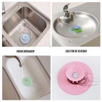 Válvula Tampa Silicone Ralo Coletor Para Pia Tanque Cozinha