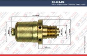Valvula Torre de Controle Sanden Denso Logan Rosca 14mm