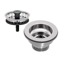 Válvula Tramontina 3 1/2" sem Escape em Inox 430 e Polipropileno para Pias Cubas e Tanques 94510034 Válvula Tramontina 3 1/2" sem Escape em Inox 430 e Polipropileno para Pias Cubas e Tanques 94510034