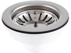 Válvula Tramontina Econômica 4 1/2" Sem Escape Em Aço Inox Polido E Polipropileno Para Pias E Cubas Válvula Tramontina Econômica 4 1/2" Sem Escape Em Aço Inox Polido E Polipropileno Para Pias E Cubas