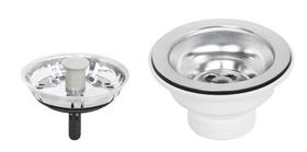 Válvula Tramontina Econômica para Pias Cubas e Tanques 3 1/2" sem Escape em Aço Inox e Polipropileno Válvula Tramontina Econômica para Pias Cubas e Tanques 3 1/2" sem Escape em Aço Inox e Polipropileno