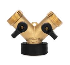 Válvula Water Wye Camco Solid Brass Easy Grip Handles Válvula Water Wye Camco Solid Brass Easy Grip Handles