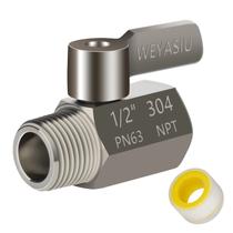 Válvula WEYASIU 1/2" NPT de aço inoxidável fechada Válvula WEYASIU 1/2" NPT de aço inoxidável fechada