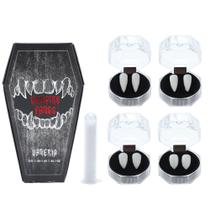 Vampire Fangs VANERIA 4 pares de adesivo de resina para cosplay Vampire Fangs VANERIA 4 pares de adesivo de resina para cosplay