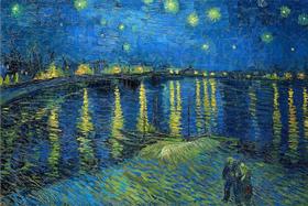 Van Gogh Noite Estrelada Rhone Art Jigsaw Puzzle 300 500 1000 Peças Decoração De Escritório Em Casa