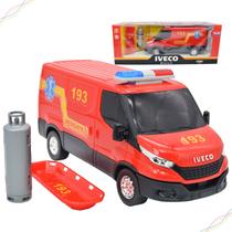 Van Miniatura Brinquedo Iveco Daily Resgate Com Acessórios