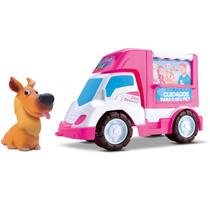 Van Pet Shop Rosa Pet Care Delivery Com Cachorro - Samba Toys