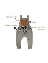 VANETEX Roupa de menina Botão Bolso Estampa total listrada Macacões para meninas