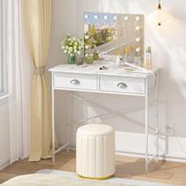 Vanity Desk ThreeHio Small White para quarto infantil com gavetas