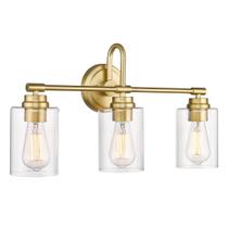 Vanity Light AKEZON Gold, 3 luzes, design moderno de meados do século