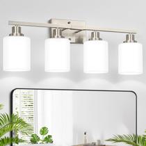 Vanity Light MOKATNG 27 cm de níquel escovado 4 luzes Vanity Light MOKATNG 27 cm de níquel escovado 4 luzes