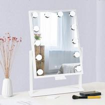 Vanity Mirror BWLLNI Hollywood Lighted com suporte para telefone branco Vanity Mirror BWLLNI Hollywood Lighted com suporte para telefone branco