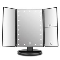 Vanity Mirror Deweisn Tabletop Mount, três vezes iluminado com LED