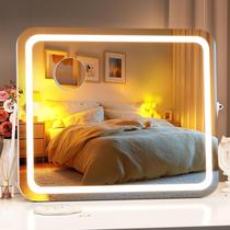 Vanity Mirror Hasipu 15x13cm, maquiagem LED, 3 modos, rotação de 360