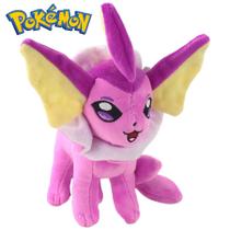 Vaporeon Shiny de Pelúcia 18cm - Pokémon Eeveelution Rosa