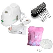 Vaporizador Facial Portátil Kit 7 Curetas Kit 50 Máscara Comprimido Branca Limpeza De Pele - Glam Web