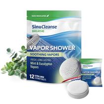 Vaporizadores de banho a vapor SinuCleanse Eucalyptus & Mint x12 Vaporizadores de banho a vapor SinuCleanse Eucalyptus & Mint x12