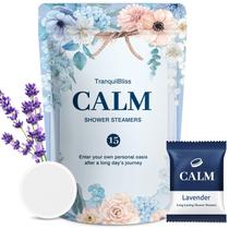 Vaporizadores de banho TranquilBliss, pacote com 15, com aroma de lavanda Vaporizadores de banho TranquilBliss, pacote com 15, com aroma de lavanda