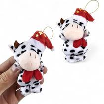 Vaquinha Natalina GorroCachecol Vermelho Fofinha Enfeite 8cm Vaquinha Natalina GorroCachecol Vermelho Fofinha Enfeite 8cm