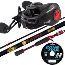 Vara 1,50mt Daytona 20lb Carretilha M21 Black Red Esquerda Vara 1,50mt Daytona 20lb Carretilha M21 Black Red Esquerda