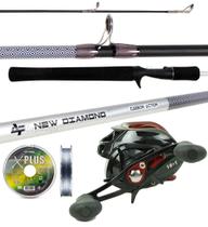 Vara Albatroz New Diamond 1,68m 6-12lbs + Carretilha + Linha Multifilamento (Ref. 21) Vara Albatroz New Diamond 1,68m 6-12lbs + Carretilha + Linha Multifilamento (Ref. 21)
