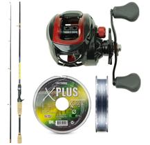 Vara Albatroz Topaz 1,68m 6-12lbs + Carretilha + Linha Multifilamento (Ref. 23)