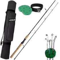 Vara de Carbono p/ Pesca Molinete Staff 1,68mts 17lbs + Porta Vara com Organizador Vara de Carbono p/ Pesca Molinete Staff 1,68mts 17lbs + Porta Vara com Organizador