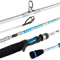 Vara de Carbono Viper Prata 1,83m 8-17lb Para Carretilha 2pt