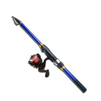 Vara de Pesca 2,4 para Molinete Telescópica Ultra Light Fibra de Carbono Josby Resistente + Molinete Ws-200