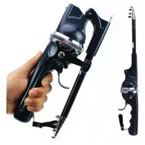 Vara De Pesca Telescópica Dobrável Com Carretel Com Porta De