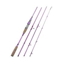 Vara De Pesca Ultraleve Sougayilang 2.1m, Fibra De Carbono, 4 Seções, Spinning, Viagem Para Robalo,
