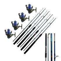 Vara Duas Partes Para Molinete Crocodile Fibra de Vidro Pesca 1,50m 4un + 4 Molinete GM4000 Vara Duas Partes Para Molinete Crocodile Fibra de Vidro Pesca 1,50m 4un + 4 Molinete GM4000