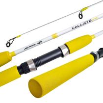 Vara Molinete JP CALLISTO 1,35 mts 10-20LBS 2 Partes Branco/Amarelo