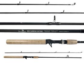 Vara Para Carretilha Alto Mar Pesca Mix Carbon 5'0" (1,50m) 10-25Lbs HY-CORKQB-1.5 - 2 Partes
