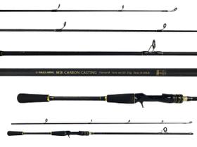 Vara Para Carretilha Alto Mar Pesca Mix Carbon Casting 6'0" (1,83 m) 8-24Lbs LW C-612 - 2 Partes