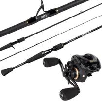 Vara para Carretilha Evox 601BC 10-25lbs 1,80m 1 Parte - Saint Plus + Carretilha Direita Evox Black