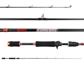 Vara Para Carretilha Rapala Concept 5'8" (1,73m) 17-25lbs CON58CPH - Inteiriça Vara Para Carretilha Rapala Concept 5'8" (1,73m) 17-25lbs CON58CPH - Inteiriça
