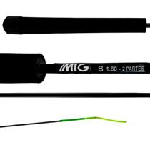 Vara Pesca Leve MIG B Lisa de mão Duas Partes 1,80m para Tilápia Piáu Corvina