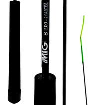 Vara Pesca Leve MIG B Lisa de mão Duas Partes 2,00m para Tilápia Piáu Corvina