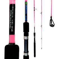 Vara Pesca MIG Tucunaré 10-30lb Inteiriça Rosa MIP-09 1,60m Fibra de Vidro Molinete